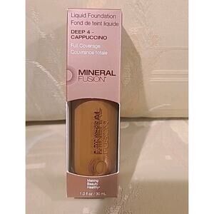 Mineral Fusion Liquid Foundation, Deep 4 Cappuccino, 1 Fl Oz